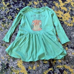 Rowdy Sprout Beatles whisper words of wisdom owl pocket dress